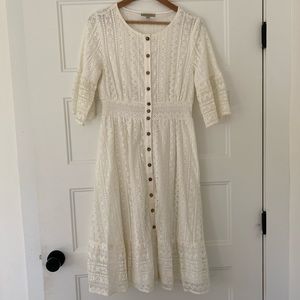Polagram lace button dress size L